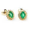 Set set1579Sm Gold Earrings and Pendant with Emeralds