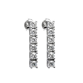 Gold Earrings with Diamonds - model c2452
