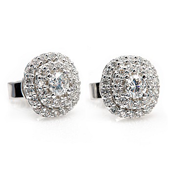Gold Earrings with Diamonds - model c2619