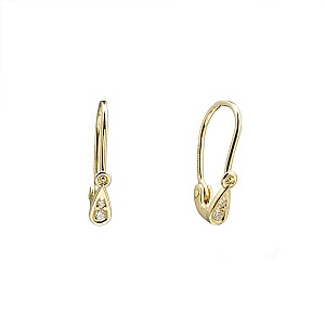 14k Yellow Gold Diamond Earrings c2719