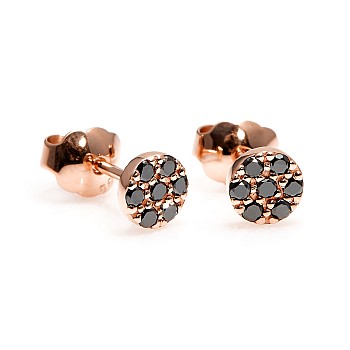 Boucles d'oreilles en or et diamants noirs - modèle c2769