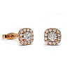 Orecchini a bottone Entourage c3130 in oro con diamanti