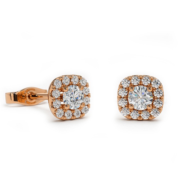 Orecchini a bottone Entourage c3130 in oro con diamanti