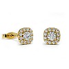 Orecchini a bottone Entourage c3130 in oro con diamanti