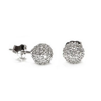 Gold or Platinum Earrings with Colorless Diamonds - model c4582