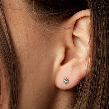 Platinum stud earrings with GIA Certified Diamonds 0.60ct - 0.80ct - model c577