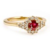 Engagement ring i122650RbDi in Gold with Ruby and Diamonds