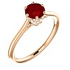 Engagement Ring i122995RbDi in Gold with Ruby and Diamonds