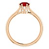 Engagement Ring i122995RbDi in Gold with Ruby and Diamonds