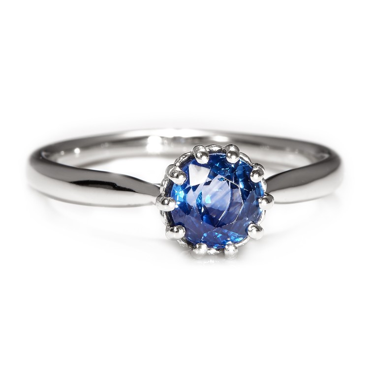 Engagement Ring i122995SfDi in Gold with Sapphire and Diamonds