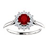Gold Engagement Ring with Ruby and Diamonds 71606RbDi