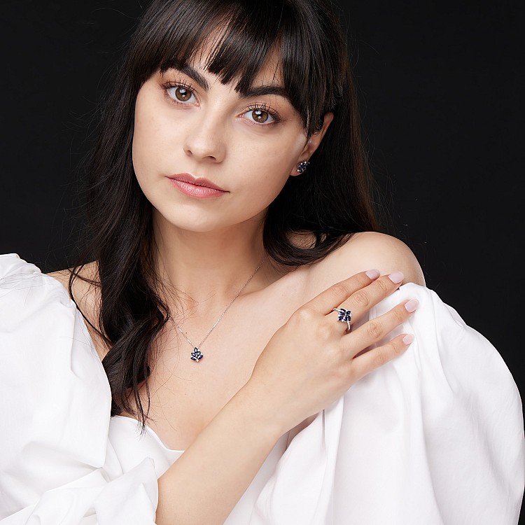 Anello in Oro con Zaffiri Marchesa e Diamanti Tondi I3633