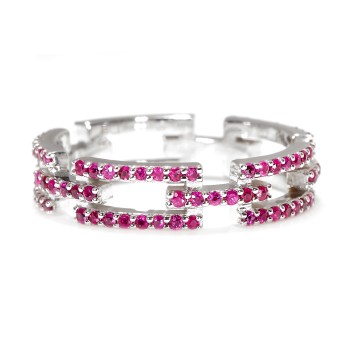 Fashion Gold Ring with Rubies - model i2029