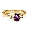Gift Ring i015AmODi in Gold with Amethyst and Diamonds