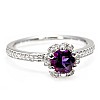 Gift Ring i121997AmDi in Gold or Platinum with Amethyst and Diamonds