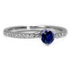 Gold Ring with Sapphire and Diamonds 122358SfDi