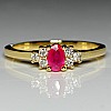 Engagement Ring i71604RboDi in Gold with Ruby and Diamonds