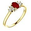 Engagement Ring i71604RboDi in Gold with Ruby and Diamonds