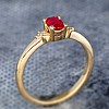 Gift Ring i020RbODi in Gold with Ruby and Diamonds
