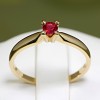 Engagement Ring i004Rb in Gold with Ruby