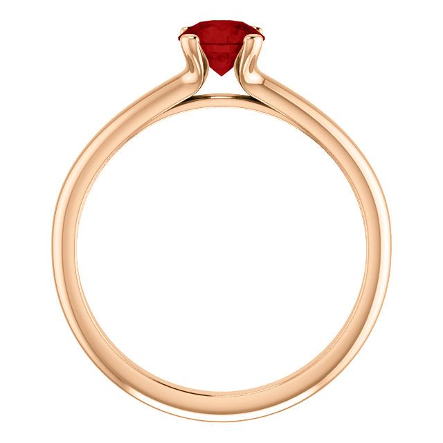 Gold engagement ring with ruby 122005Rb