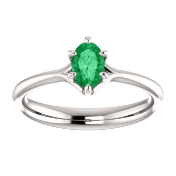 Gold Ring with Emerald - model 122118