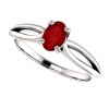 Gold Engagement Ring with Oval Ruby 71627RbO