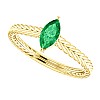 Gold Engagement Ring with Marquise Emerald 71746SmMa
