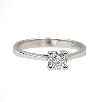 Gold-Verlobungsring mit GIA-zertifiziertem farblosen Diamanten von 0,30 ct – 0,40 ct i3771