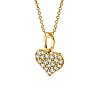 Gold or Platinum Heart Pendant with Diamonds pre-1980