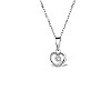 Gold or Platinum Heart Pendant with Diamond pan3229