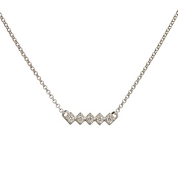 Gold or Platinum Pendant with 5 Natural Diamonds - model pan562