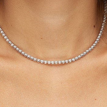 Collier tennis en or et diamants - modèle col706