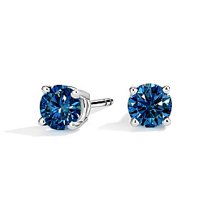 Blue Diamond Earrings