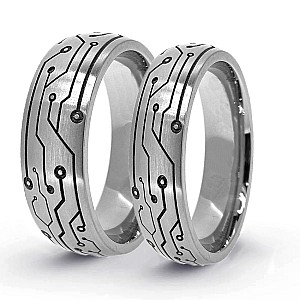 Laser wedding rings