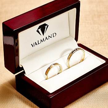 18k Gold Bicolor Wedding Rings - Nerina model