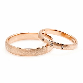 Alliances en or et diamants - modèle v3690