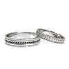 18k Gold or Platinum Wedding Rings with Colorless and Black Diamonds - model Vienna