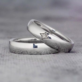 Platina en diamanten trouwringen vp015