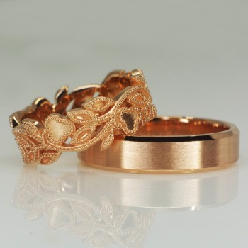 Anillos de boda vintage de oro o platino - modelo v11481