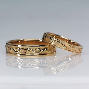 Anillos de boda vintage de oro - modelo v1230611