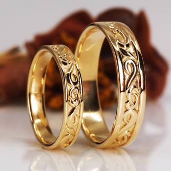 Anillos de boda vintage de oro - modelo v1230611