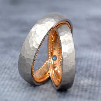 Anillos de boda Verragio en oro o platino con diamantes - modelo v1242