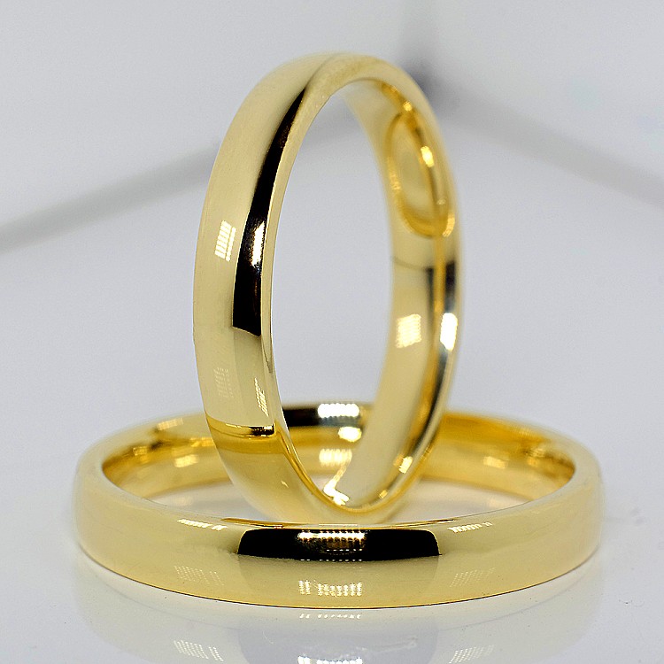 Alliances classiques en or ou en platine - modèle v134