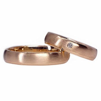 Alliances en or ou en platine avec diamant - modèle v1603