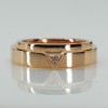 Wedding rings v1629 in Gold or Platinum with Triangle Diamond