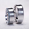 Fedi nuziali Barcuta v170 in oro o platino con diamanti blu