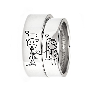 Anillos de boda de oro o platino con nudo de amor - modelo v198