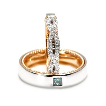 Alliances Verragio en or ou platine avec diamants - modèle v755