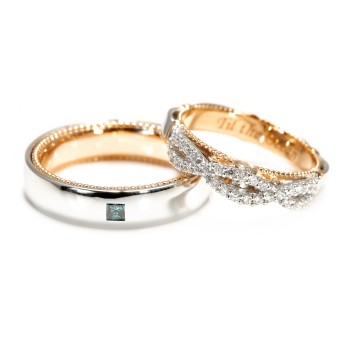 Alliances Verragio en or ou platine avec diamants - modèle v755